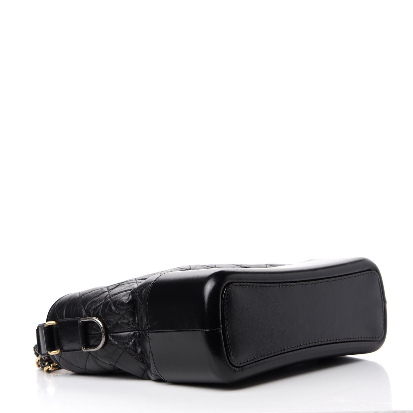 Aged Calfskin Quilted Medium Gabrielle Hobo Black