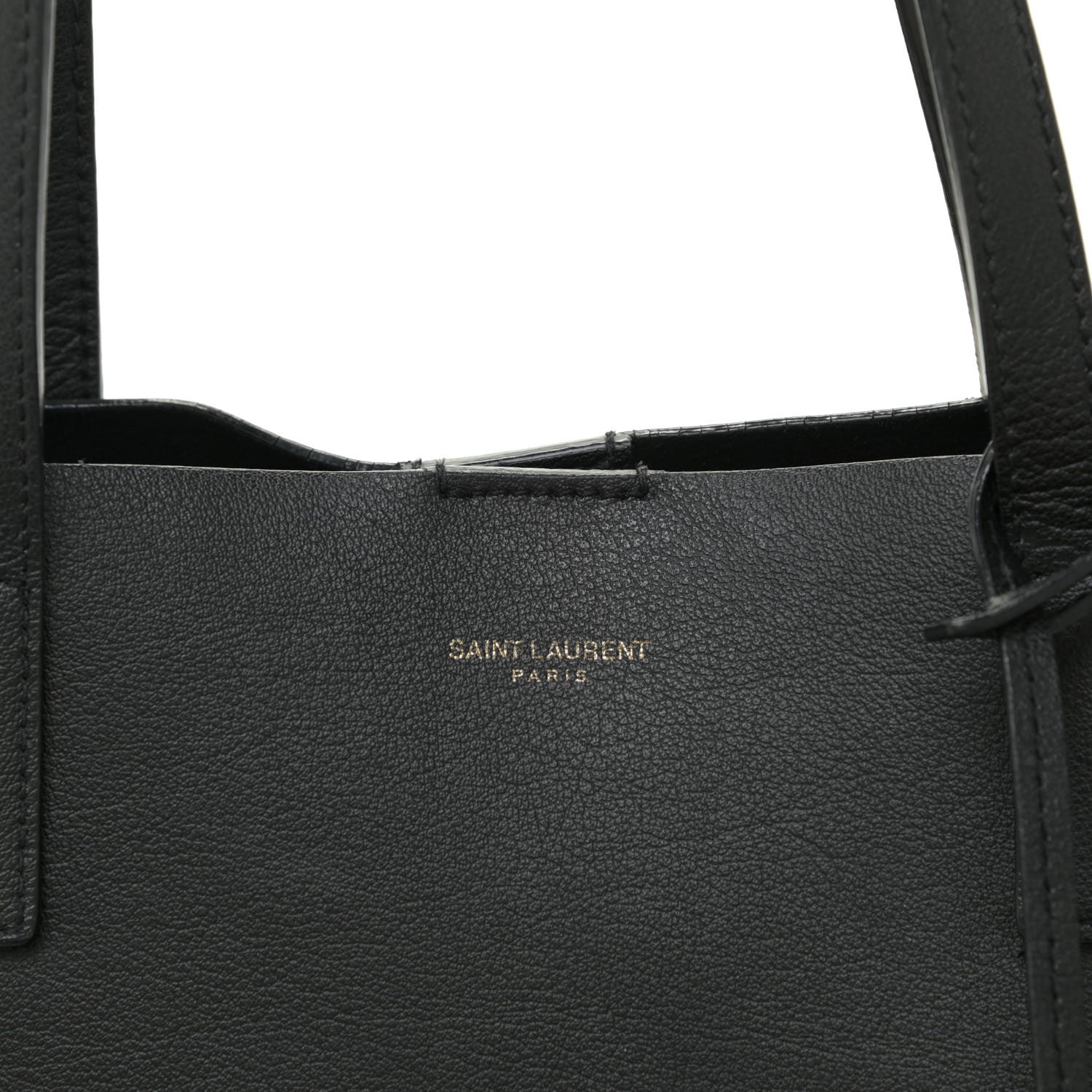 Saint Laurent Calfskin Large Shopping Tote Black 12 of 14