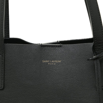 Saint Laurent Calfskin Large Shopping Tote Black 12 of 14