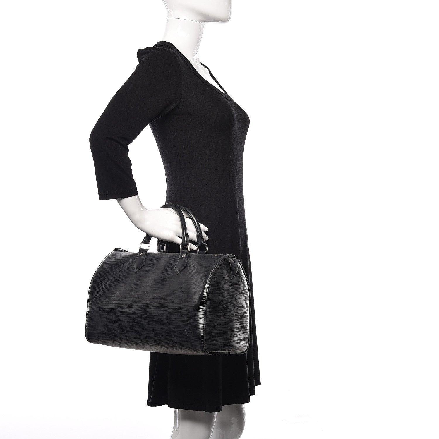 Louis Vuitton Epi Speedy 30 Black 2 of 26