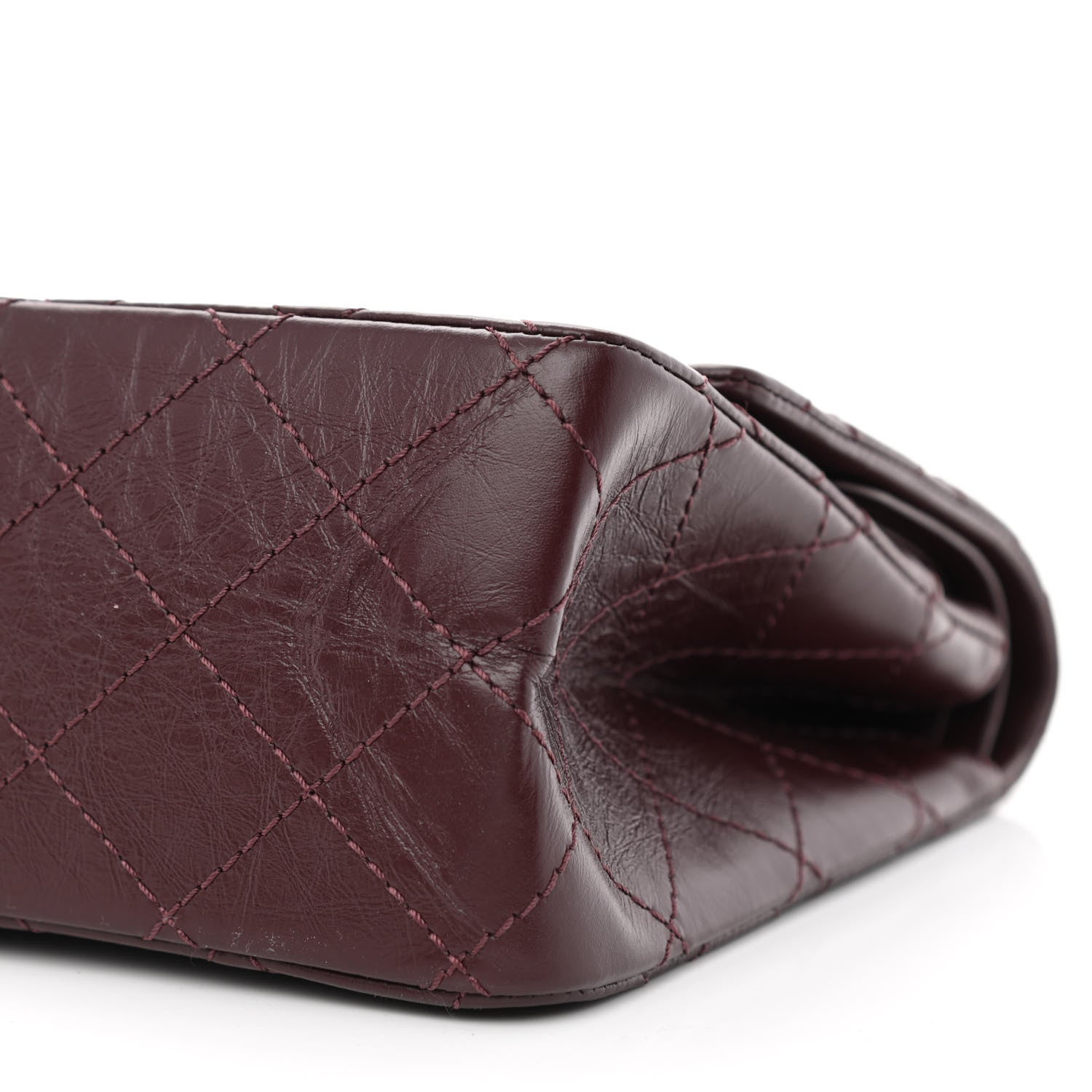Chanel Aged Calfskin Quilted 2.55 Reissue 226 Flap Dark Burgundy 11 of 12