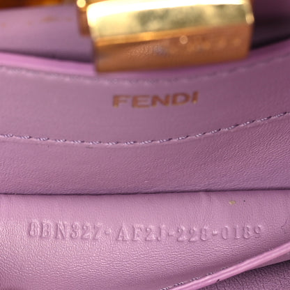Fendi Vitello Seta Shiny Nappa Plexiglass Small Peekaboo I SEE U Satchel Violetta 7 of 10