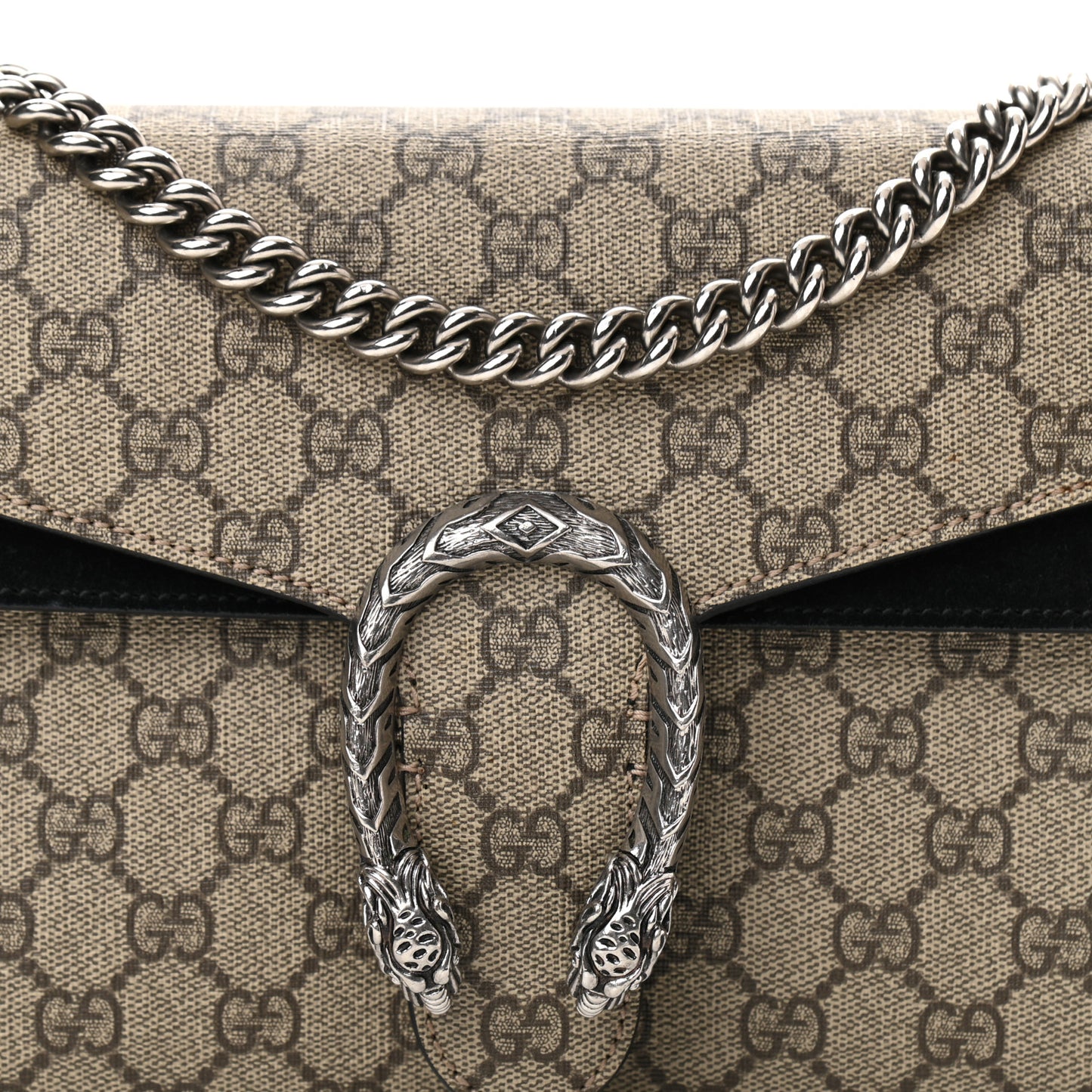 GG Supreme Monogram Small Dionysus Shoulder Bag Black