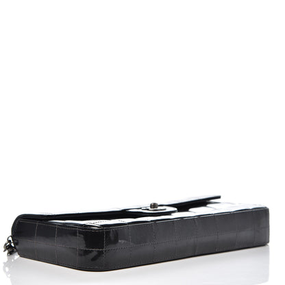 Chanel Patent Quilted East West Chocolate Bar Flap Black 4 of 8