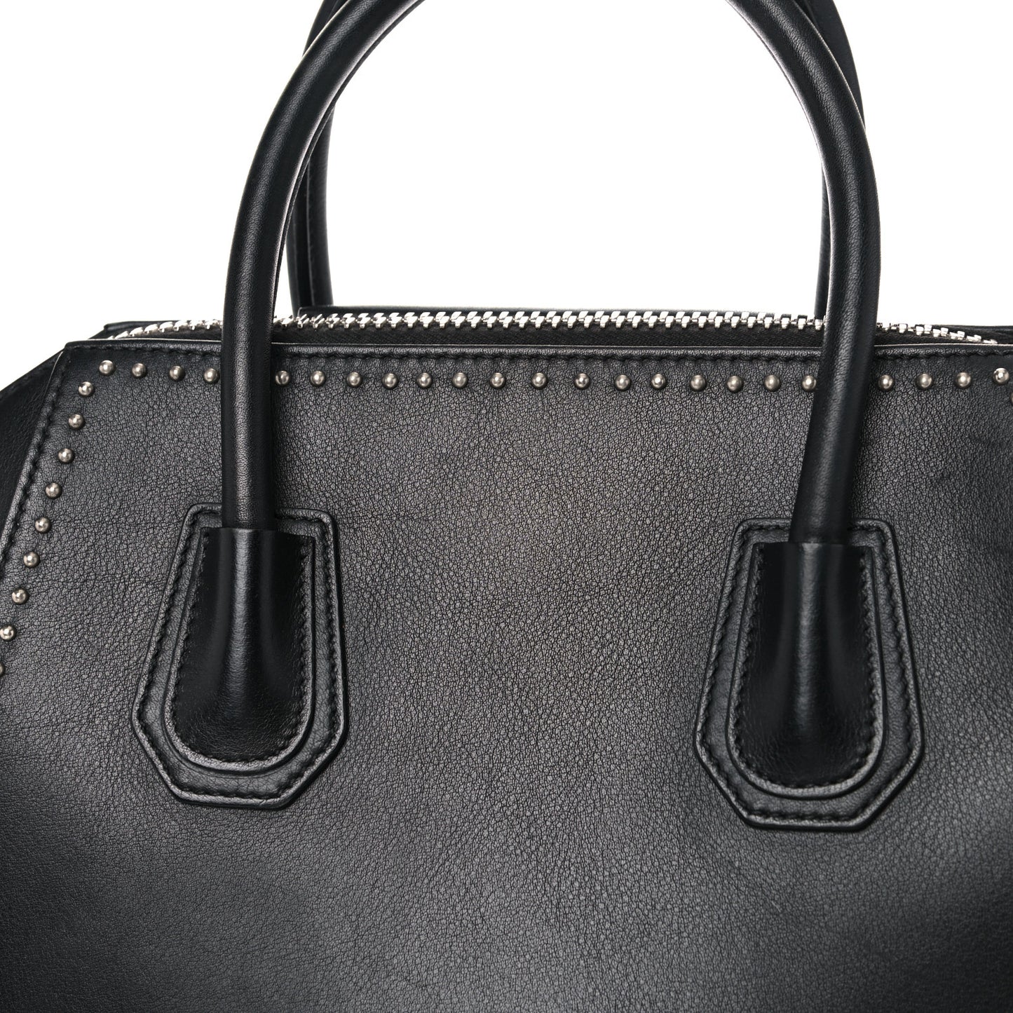 Calfskin Small Studded Antigona Black