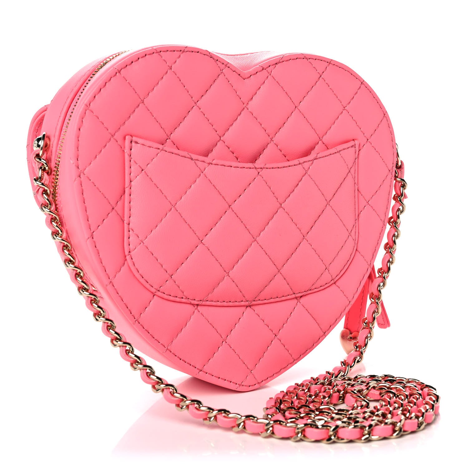 Chanel Lambskin Quilted CC In Love Heart Bag Pink 2 of 11
