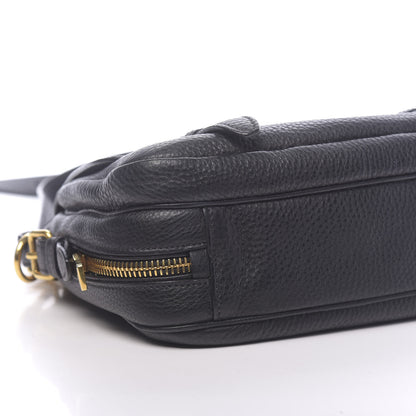 Prada Vitello Daino Push Lock Messenger Bag Black 9 of 10