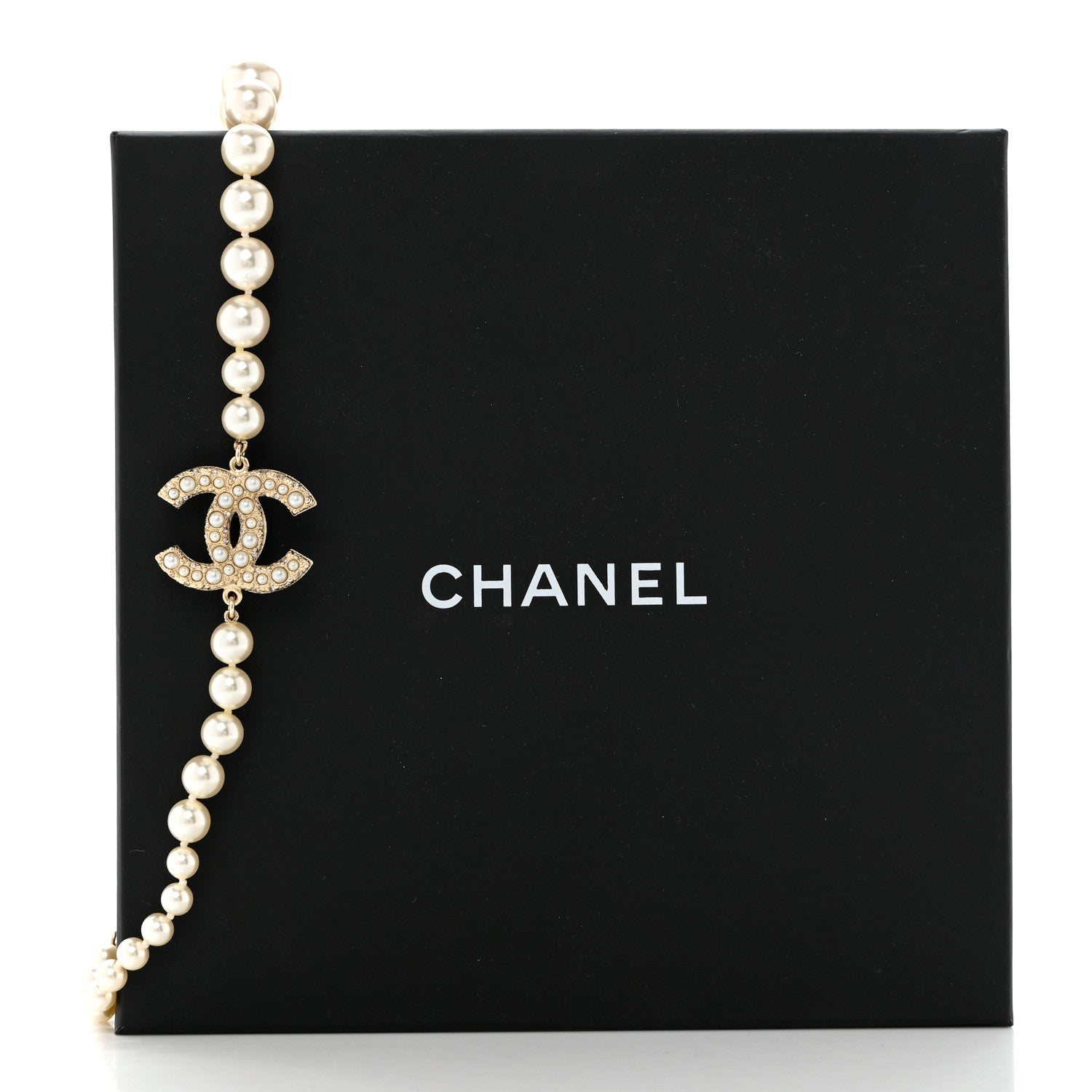 Chanel Pearl CC 100th Anniversary Necklace Light Gold 6 of 6