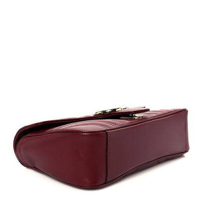 Gucci Calfskin Matelasse Small GG Marmont Shoulder Bag Rosso Ancora 4 of 10