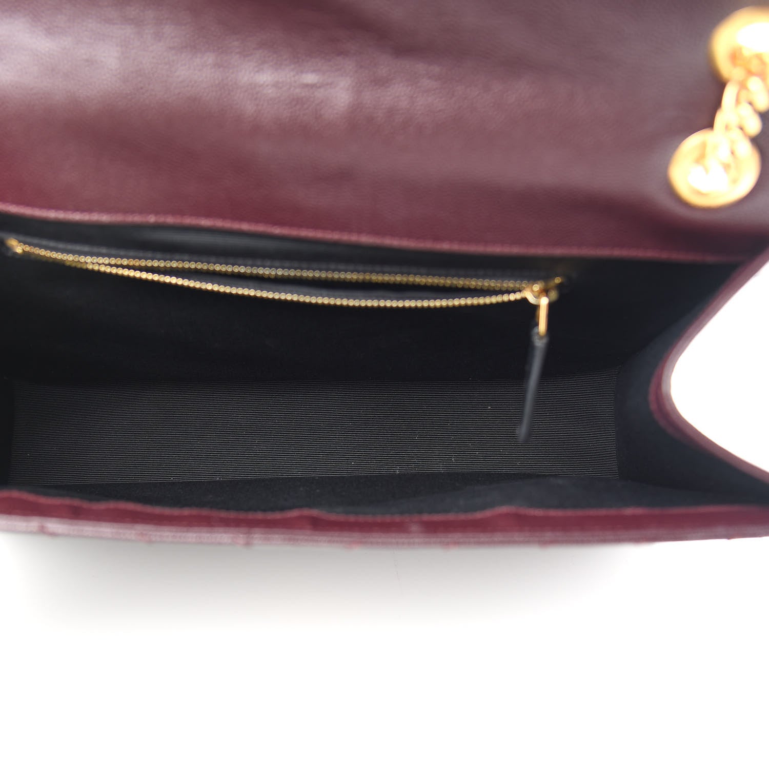 Saint Laurent Grain De Poudre Matelasse Chevron Large Monogram Satchel Rouge Legion 5 of 11