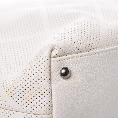 Chanel Goatskin Perforated Large CC Tote White 26 of 29