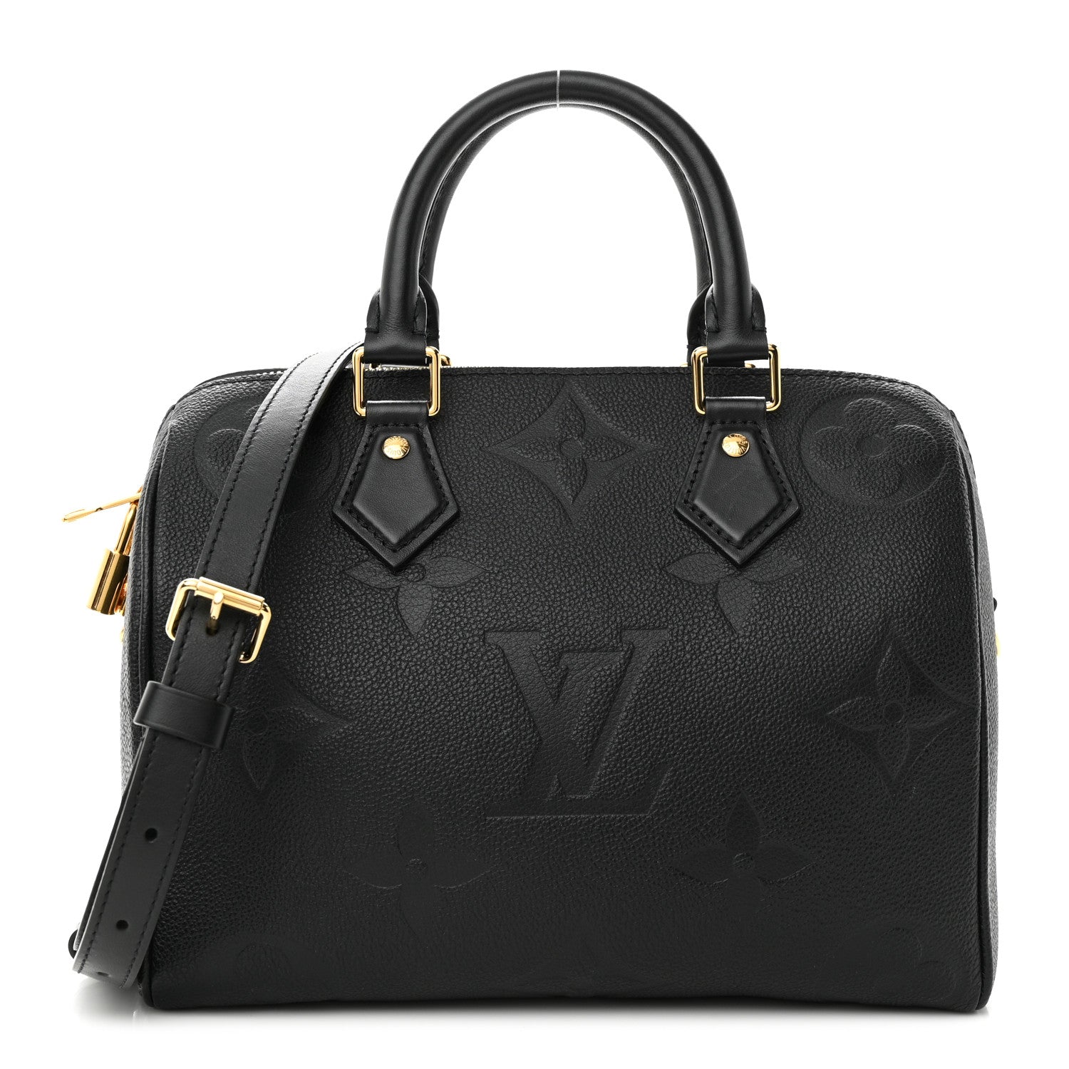 Louis Vuitton Empreinte Monogram Giant Speedy Bandouliere 25 Black 1 of 9
