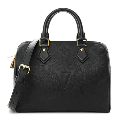 Louis Vuitton Empreinte Monogram Giant Speedy Bandouliere 25 Black 1 of 9