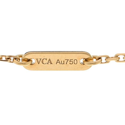 Van Cleef & Arpels 18K Yellow Gold Mother of Pearl Sweet Alhambra Butterfly Pendant Necklace 5 of 6