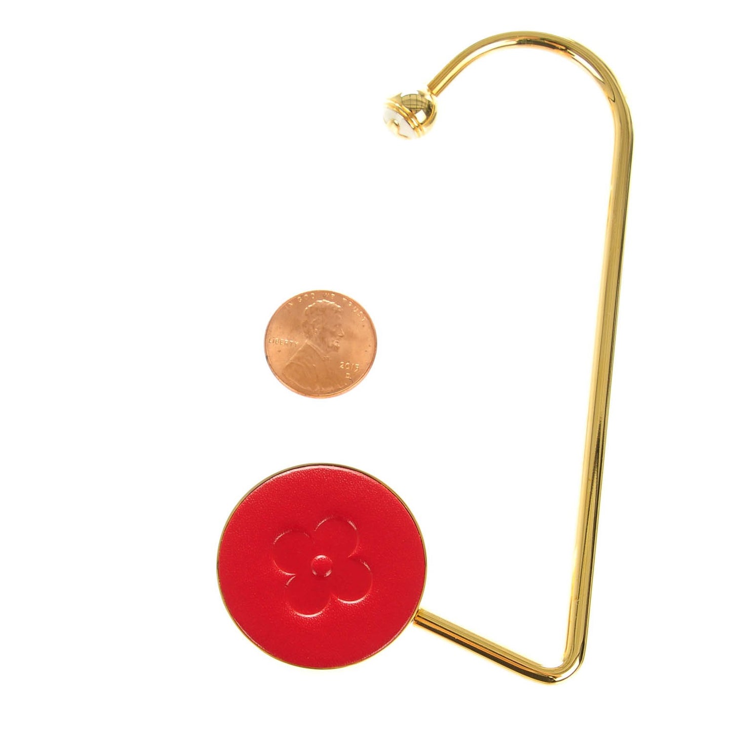 Fleur Purse Hook Red Gold