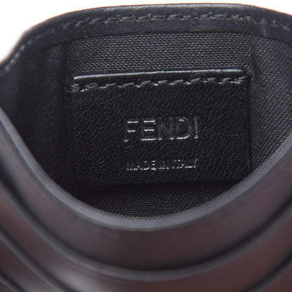 Fendi Vitello Century Opaco Butterfleye Card Holder Black Carbone Multicolor 6 of 7