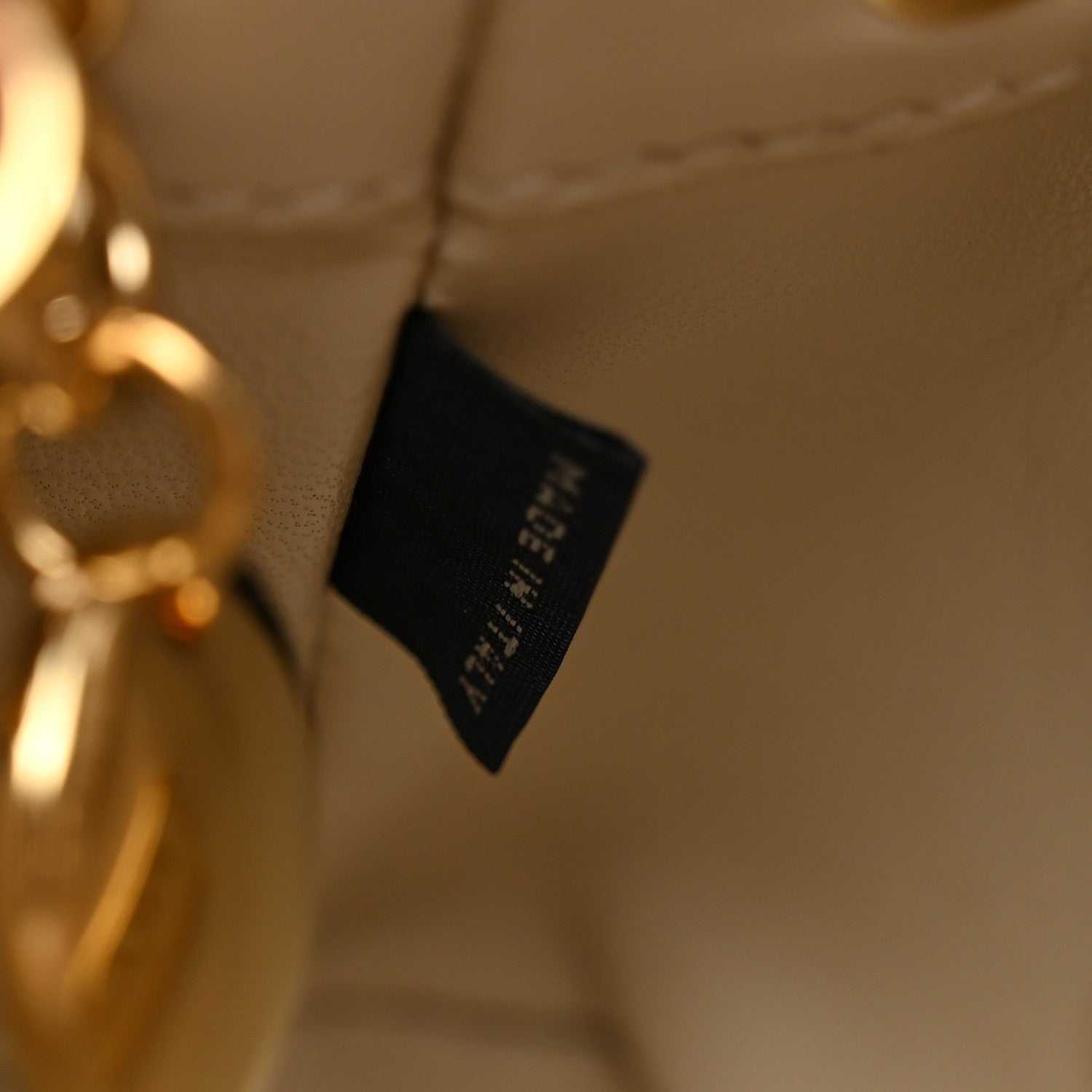 Prada Vernice Metal Triangle Logo Mini Drawcord Pouch Shoulder Bag Avorio 6 of 9