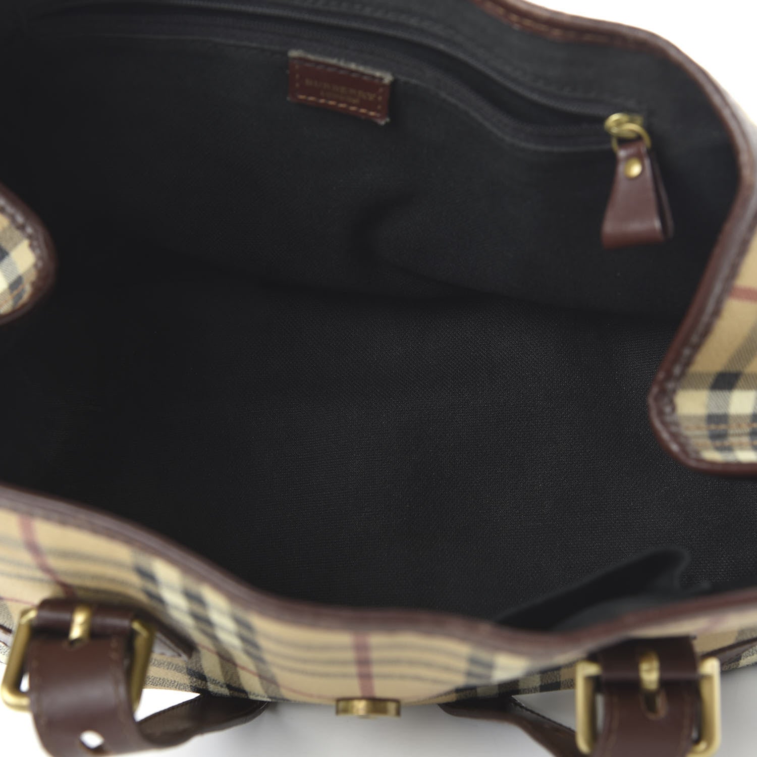 Burberry Haymarket Check Buckle Satchel Chocolate 5 of 10