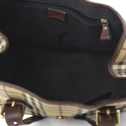 Burberry Haymarket Check Buckle Satchel Chocolate 5 of 10