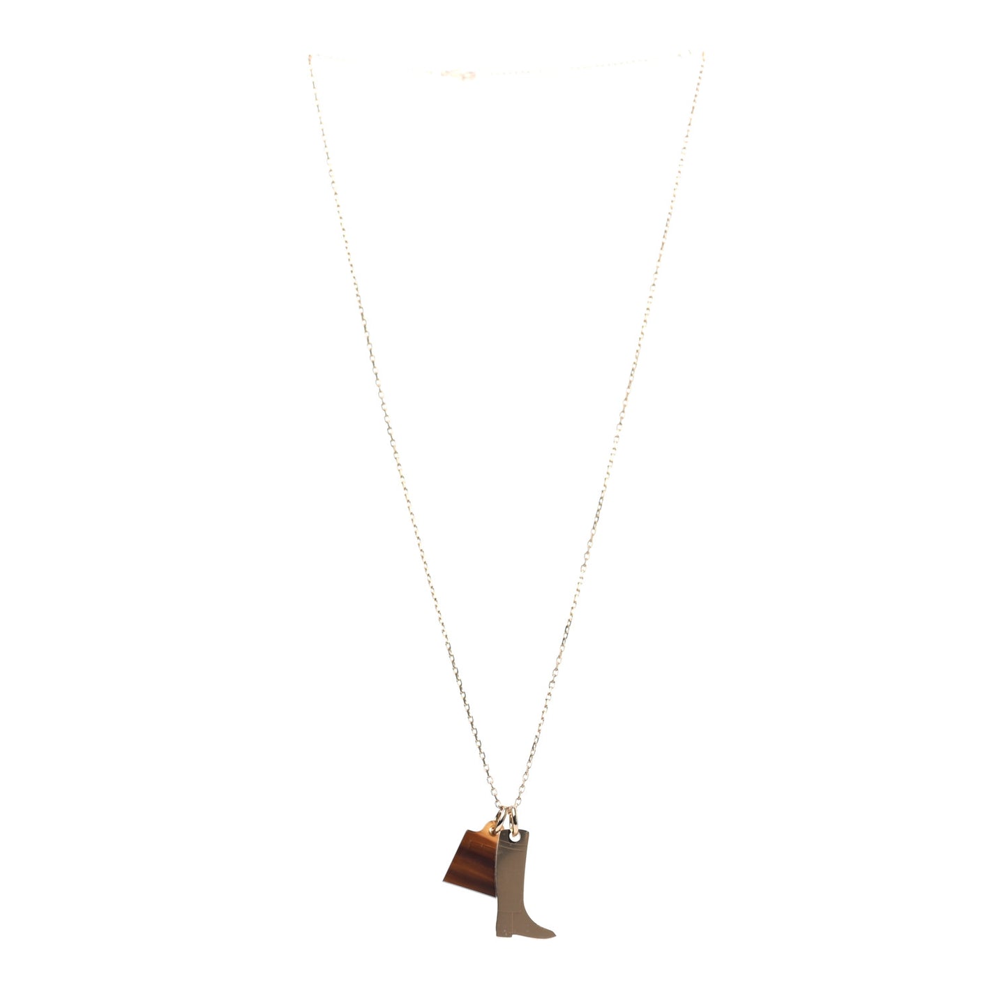 Permabrass Buffalo Horn Amulette Maroquinier PM Pendant Necklace
