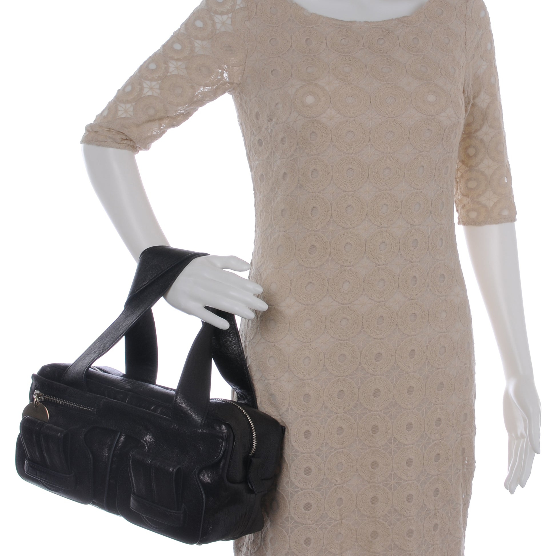 Chloe Leather Saskia Zip Top Tote Black 2 of 9