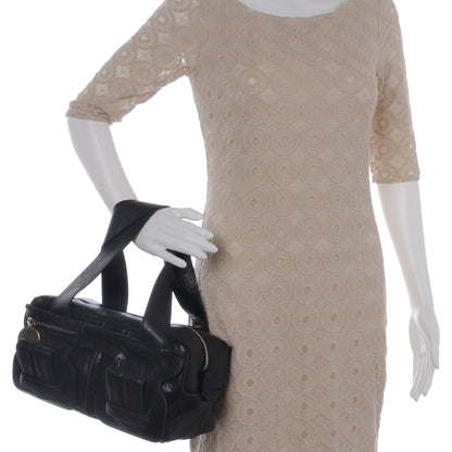 Chloe Leather Saskia Zip Top Tote Black 2 of 9