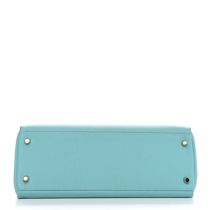 Hermes Togo Kelly Retourne 32 Bleu Atoll 6 of 40