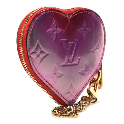 Louis Vuitton Vernis Heart Coin Purse Pink Red 4 of 8