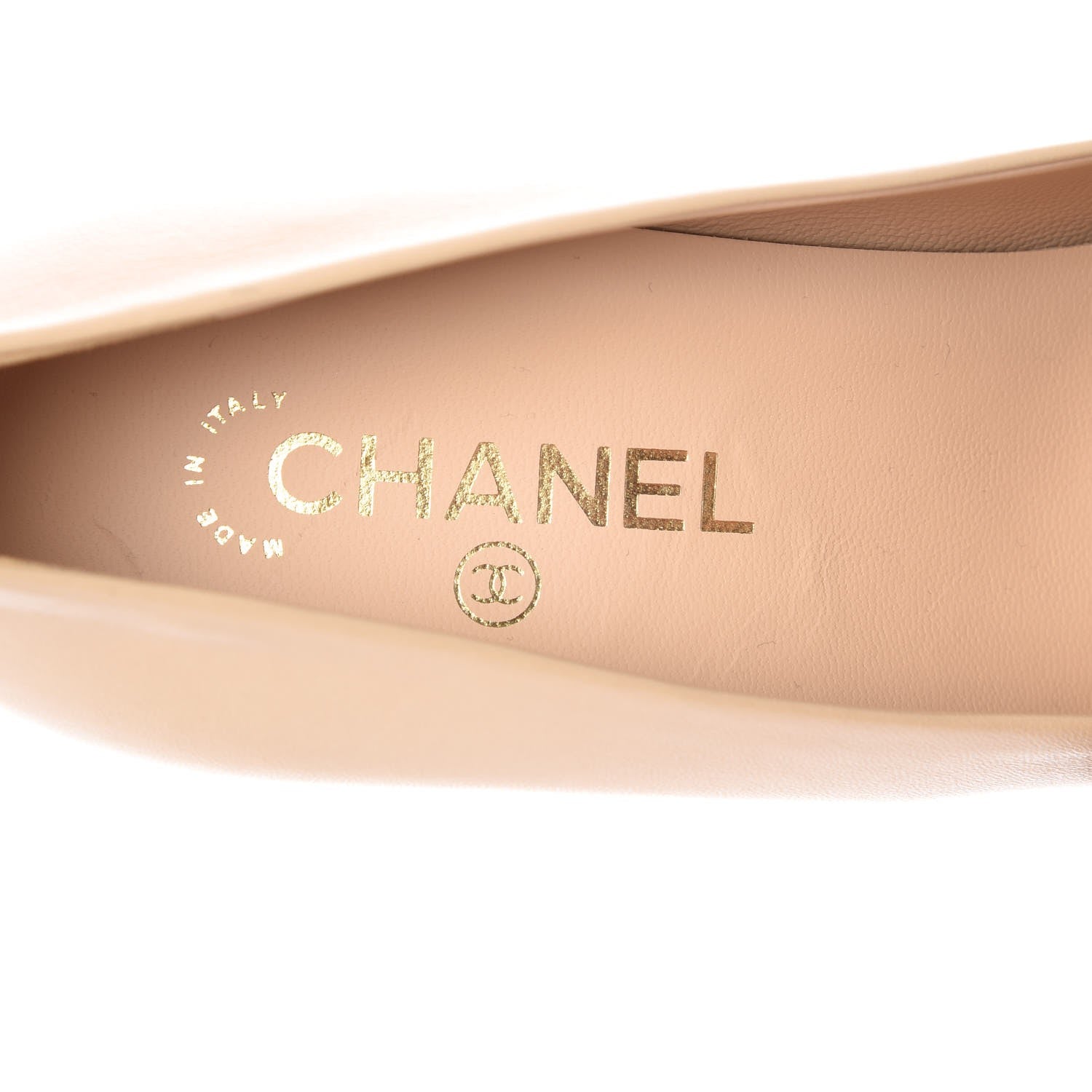 Chanel Lambskin Pearls Cap Toe Pumps 39.5 Beige Black 7 of 8