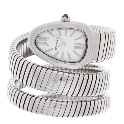 Bulgari Stainless Steel 35mm Serpenti Tubogas Double Spiral Quartz Watch 2 of 4