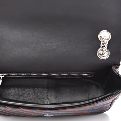 Balenciaga Calfskin Charms Logo Matelasse M BB Round Shoulder Bag Black Blue 4 of 11
