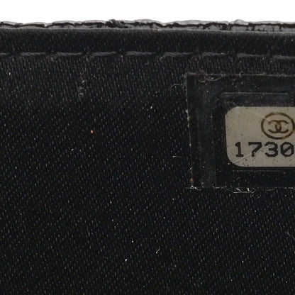 Chanel Distressed Patent Calfskin Quilted Wallet on Chain WOC Black 7 of 11