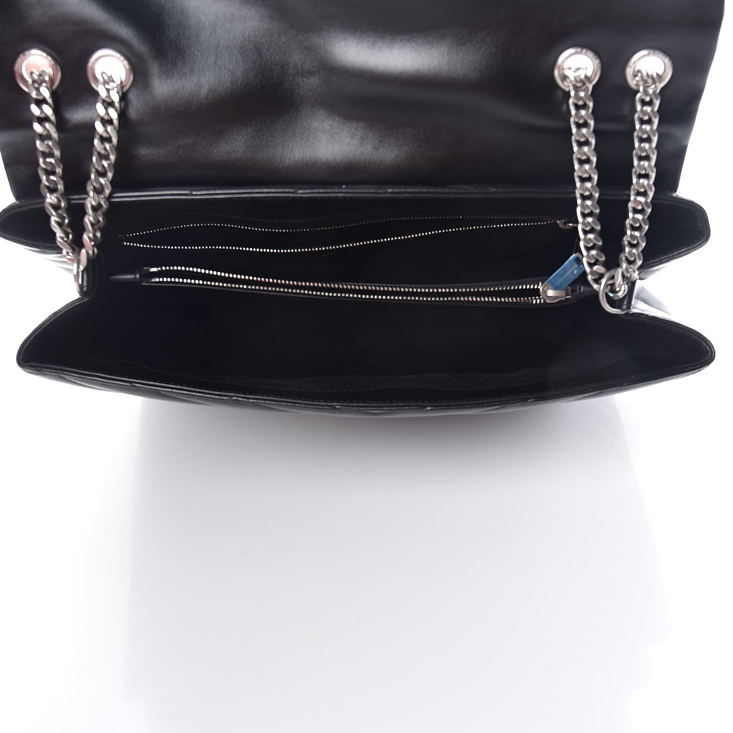 Saint Laurent Calfskin Y Quilted Monogram Large Loulou Chain Satchel Black 5 of 11