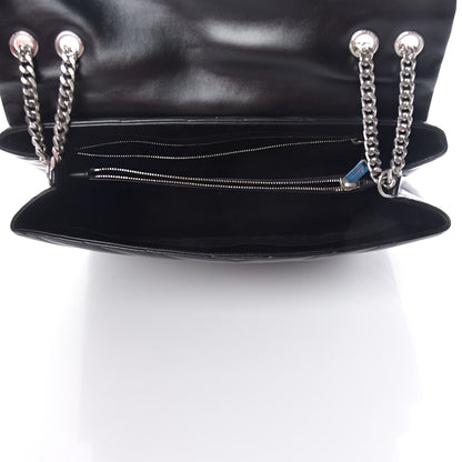 Saint Laurent Calfskin Y Quilted Monogram Large Loulou Chain Satchel Black 5 of 11