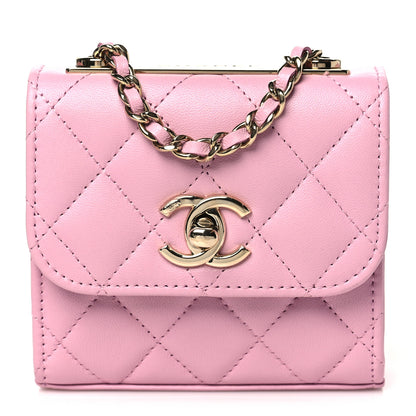 Chanel Lambskin Quilted Mini Trendy CC Clutch With Chain Pink 1 of 11