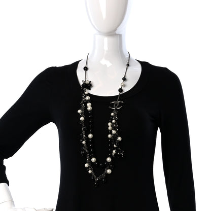 Chanel CC Multi Charm Necklace Ruthenium Black 2 of 4