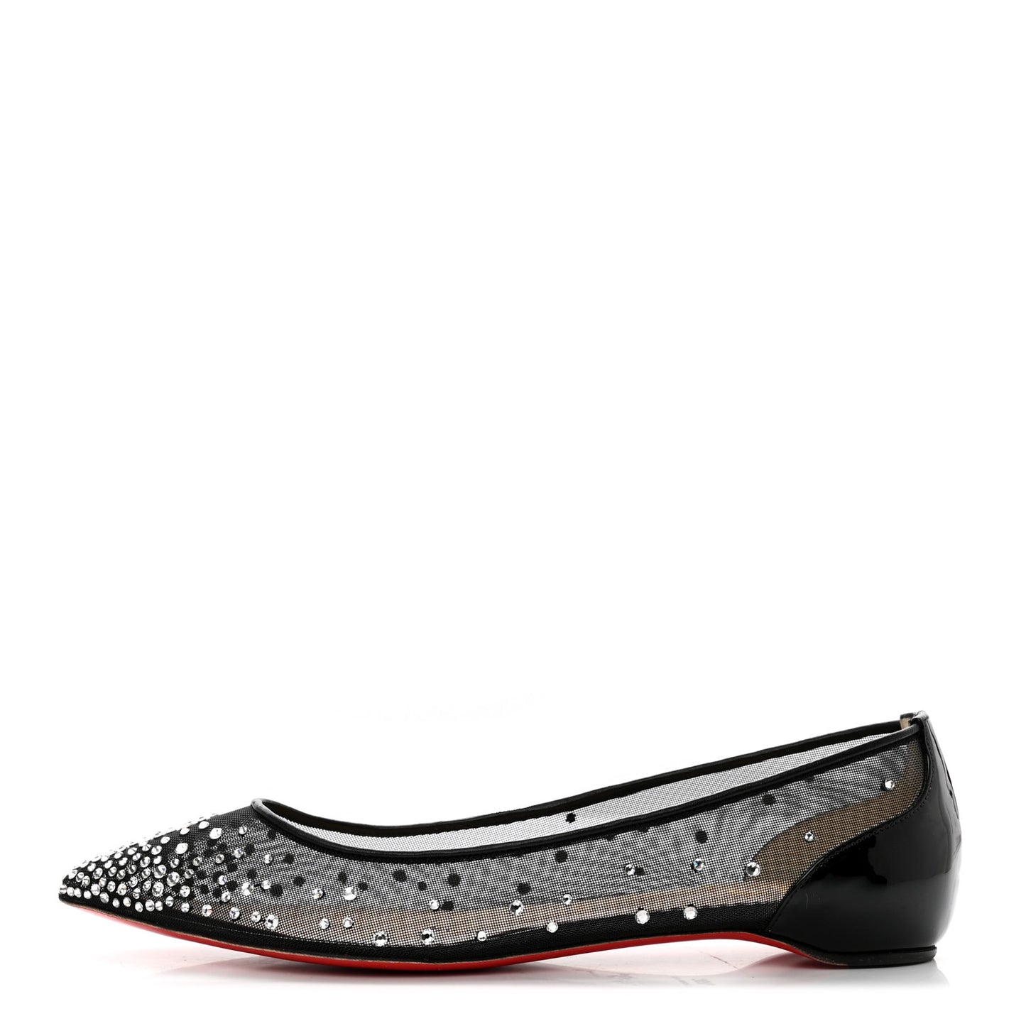 Crystal Strass Follies Flats 36.5 Black
