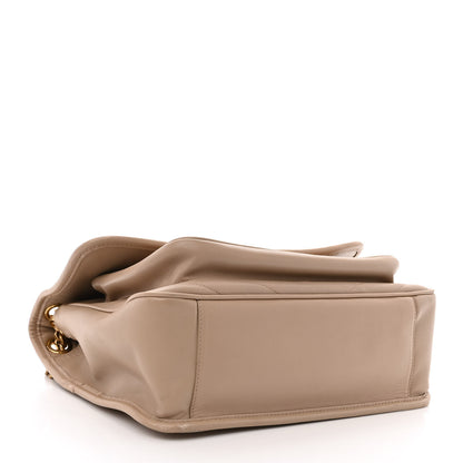 Saint Laurent Lambskin Matelasse Monogram Medium Niki Chain Satchel Dark Beige 4 of 14