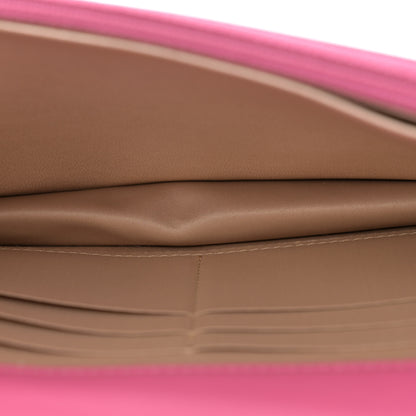 Chanel Lambskin Camellia Embossed Wallet on Chain WOC Pink 5 of 10