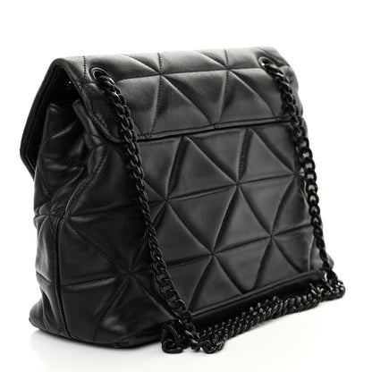 Prada Nappa Triangle Stitched Large Spectrum Bag Black 3 of 12