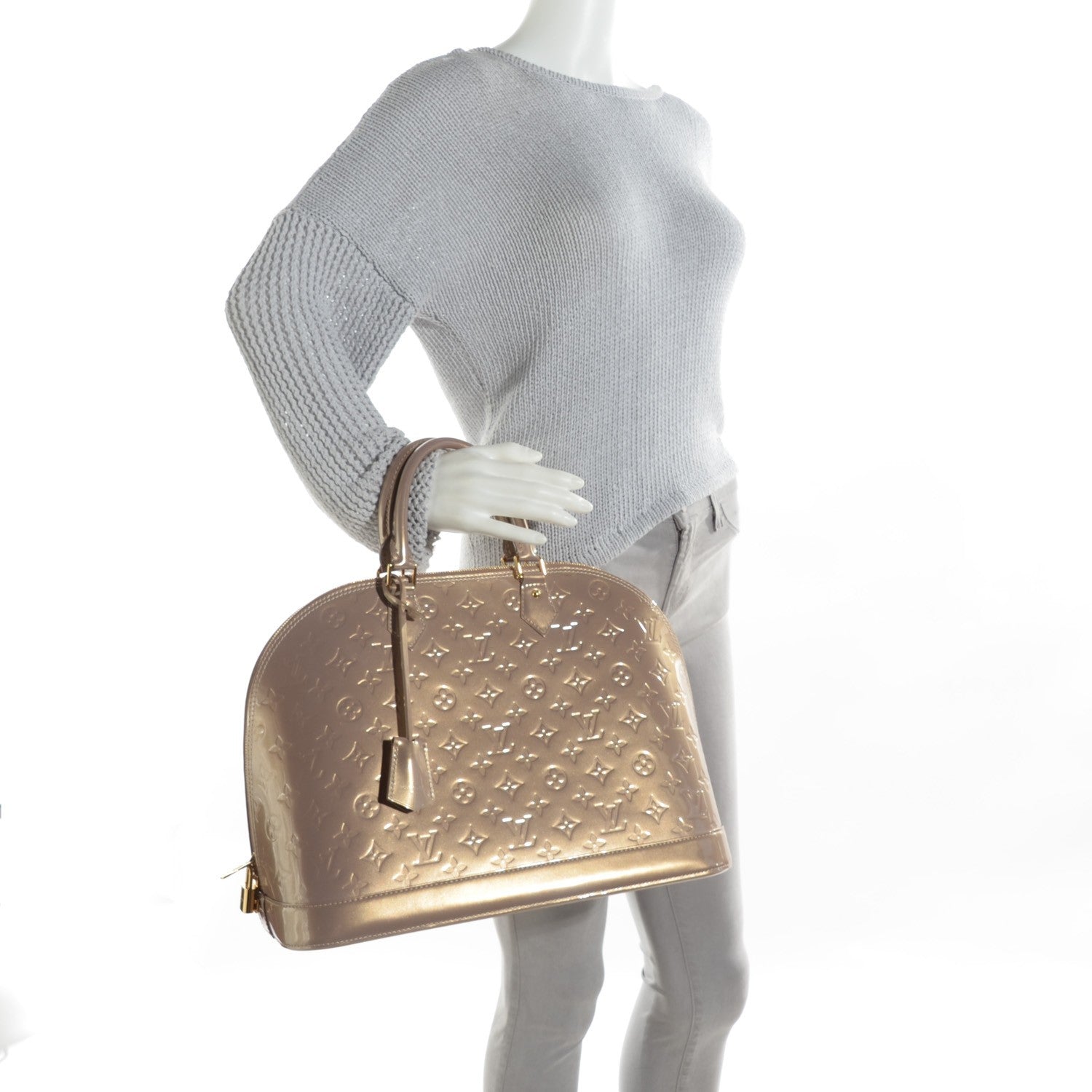 Louis Vuitton Vernis Alma GM Beige Poudre 2 of 7