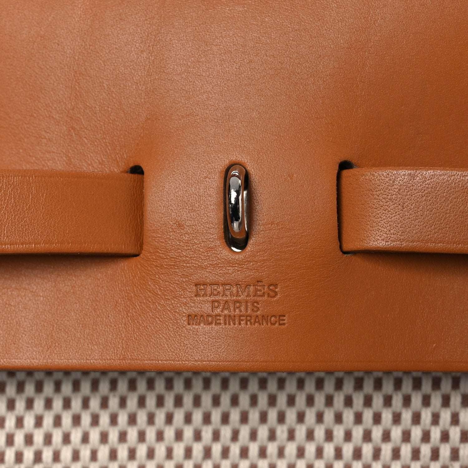 Hermes Toile Vache Calfskin Herbag 30 PM Backpack Natural 6 of 15