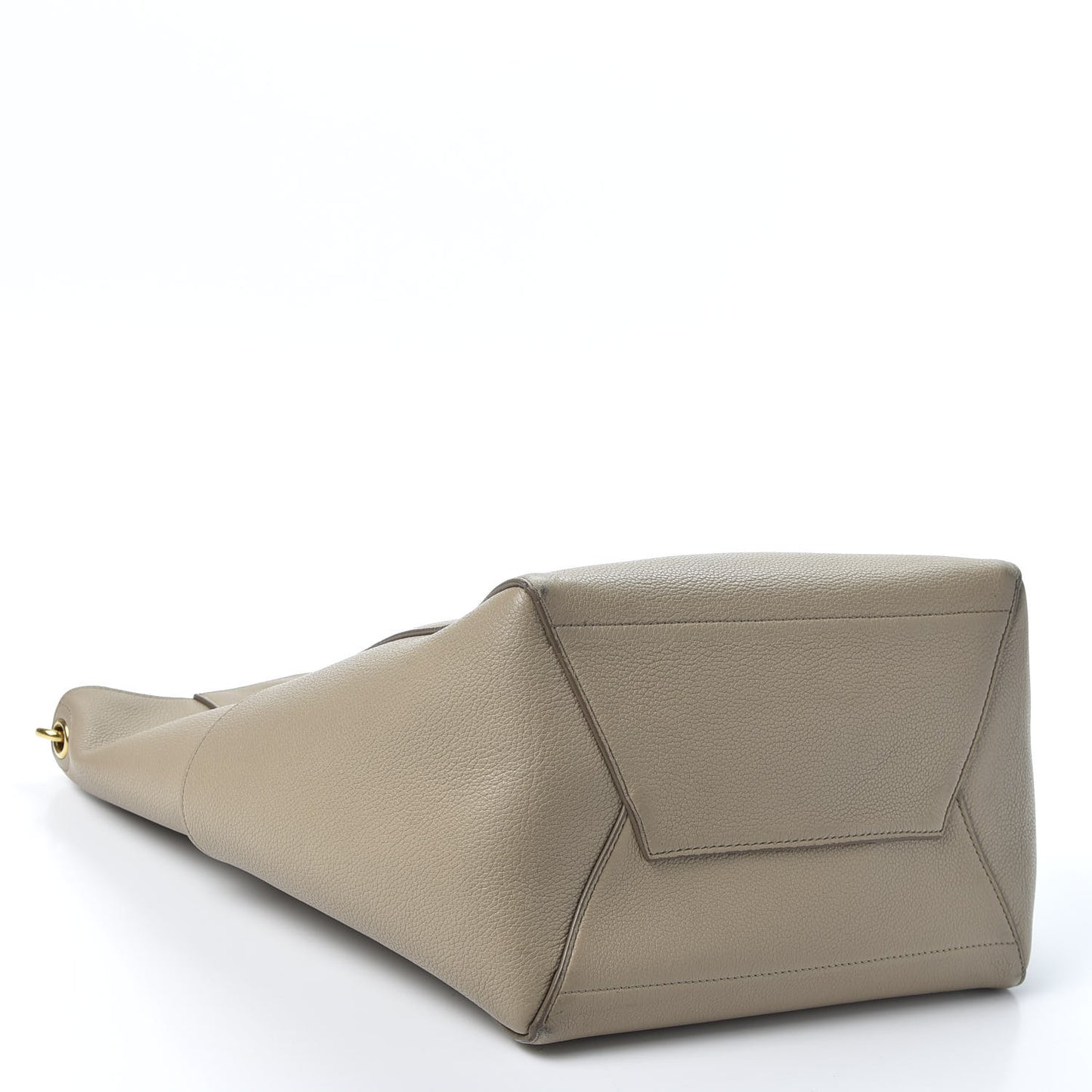 Soft Grained Calfskin Sangle Bucket Bag Taupe