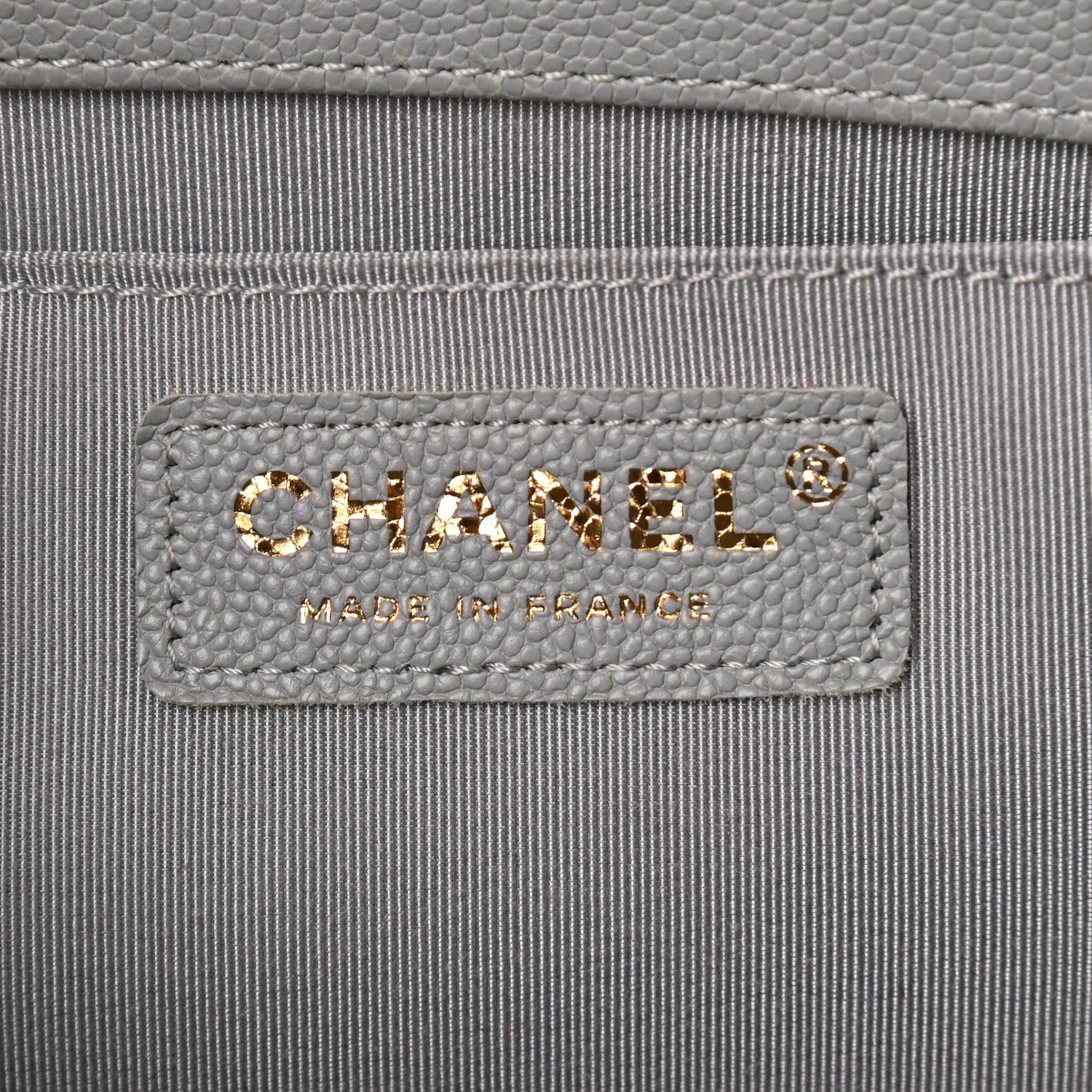 Chanel Caviar Quilted Medium Boy Flap Light Grey 6 of 11