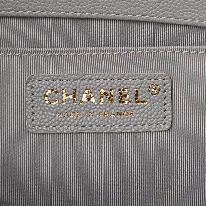 Chanel Caviar Quilted Medium Boy Flap Light Grey 6 of 11
