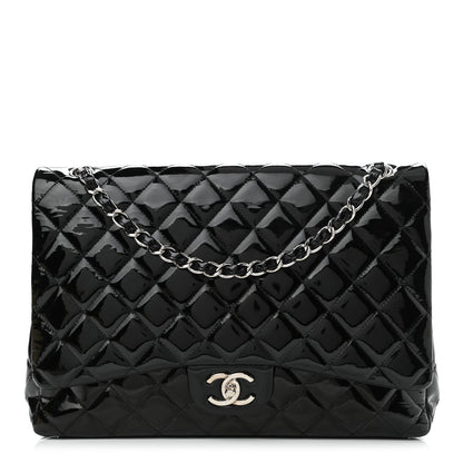 Chanel Patent Quilted Maxi Double Flap Black 1 of 11