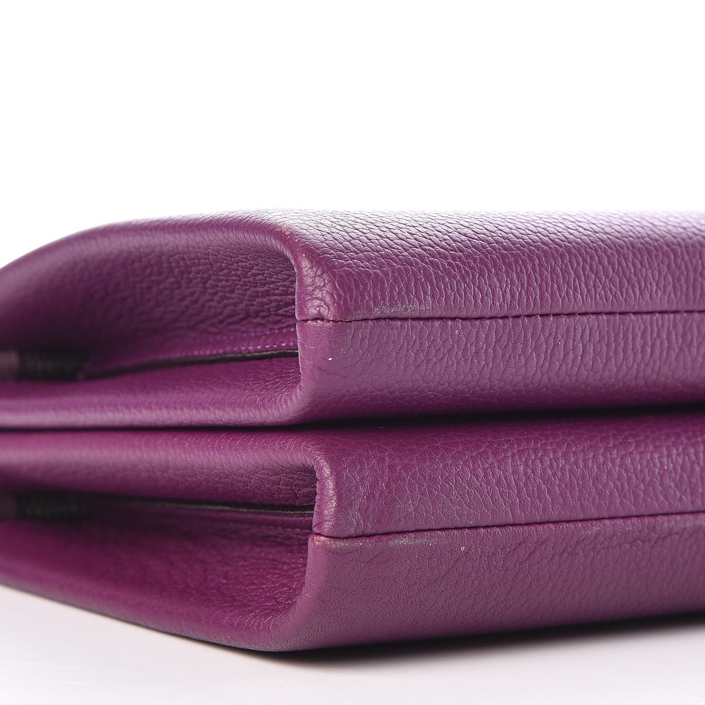 Grained Calfskin Milla Double Crossbody Bag Purple