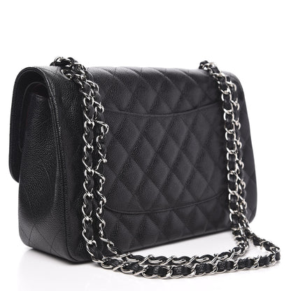 Chanel Caviar Quilted Jumbo Double Flap Black 3 of 11