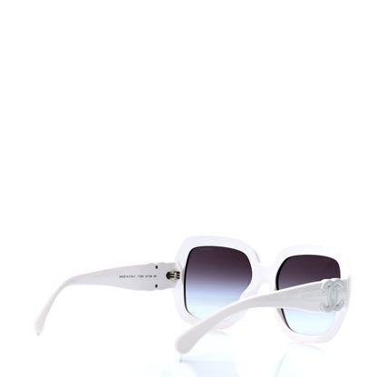 Chanel Acetate Square Sunglasses 71391 White 4 of 4