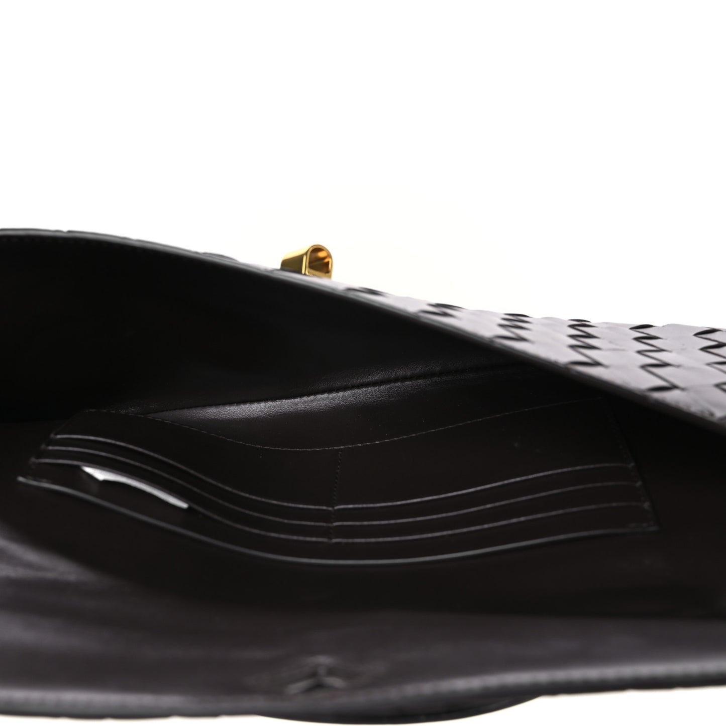Nappa Intrecciato Long Andiamo Top Handle Clutch Fondant